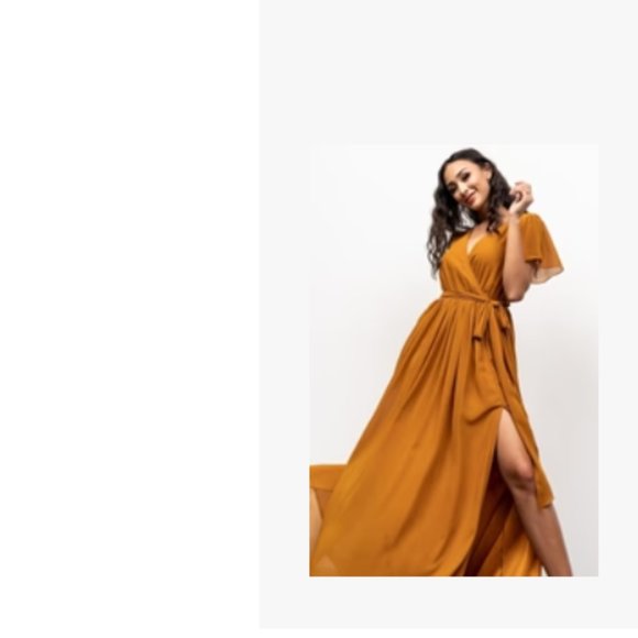 Baltic Born Kristina Maxi Dress | Saffron - M (Petite) - Picture 2 of 2